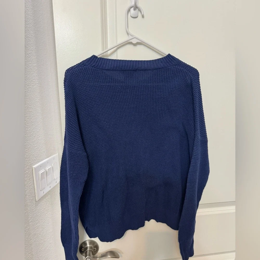 Sweet Romeo Women's Navy Blue Sweater - Picture 2 of 3